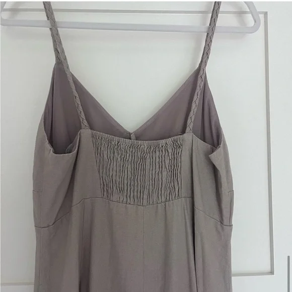 Zara Beige Button-Front Midi Dress - Picture 7 of 9